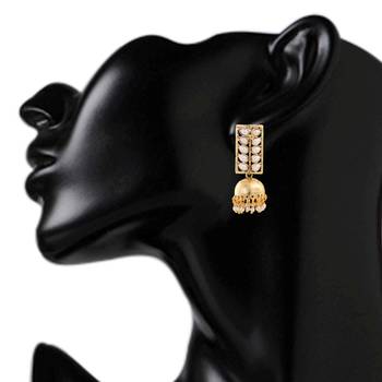 White polki jhumkas 3