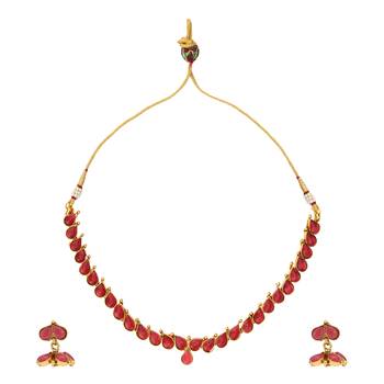 Pink polki necklace sets 1