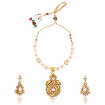 White polki necklace sets 1