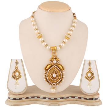 White polki necklace sets 2