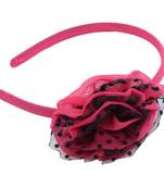 Vibrant Pink Rose Hair Jewellery/ Hair Band For Girls/Kids