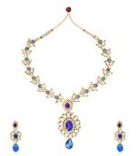 Blue polki necklace sets