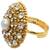 Stunning Ornamented  Golden Finger  Ring For Women
