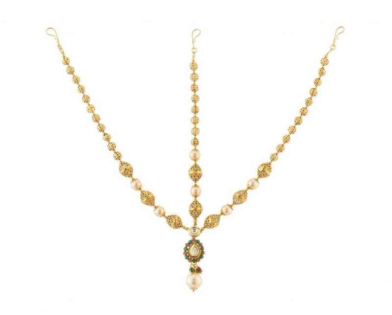 Antique Golden Ball Matha Patti Fashion Jewellery