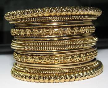 Antic Copper Color  16 Bangles set 1