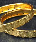 Laxmi Coin Golden Bangle set