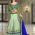 Green embroidered banglory silk pakistani lehenga choli