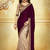 Mira Saree Collection Maroon Velvet Saree