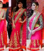 Mahi Fashion's Pink Net Saree