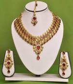 Beautiful Golden Color Necklace Set By APCreation