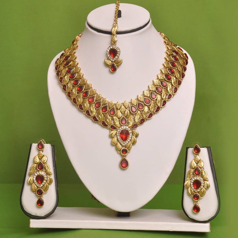 Beautiful Golden Color Necklace Set By APCreation