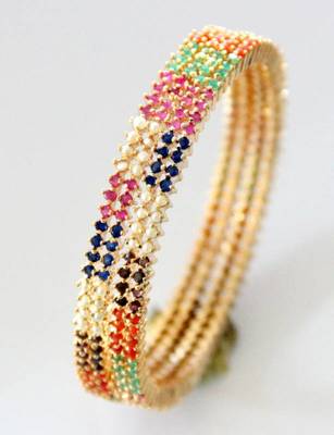 Multi Colour Stone Studded Bangle 1