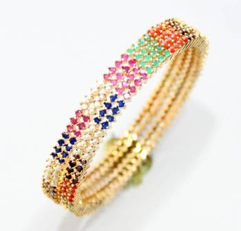Multi Colour Stone Studded Bangle 4
