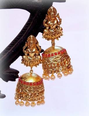 Gold plated jhumkas 1