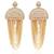 Bollywood style long gold earrings