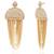 Bollywood style long gold earrings