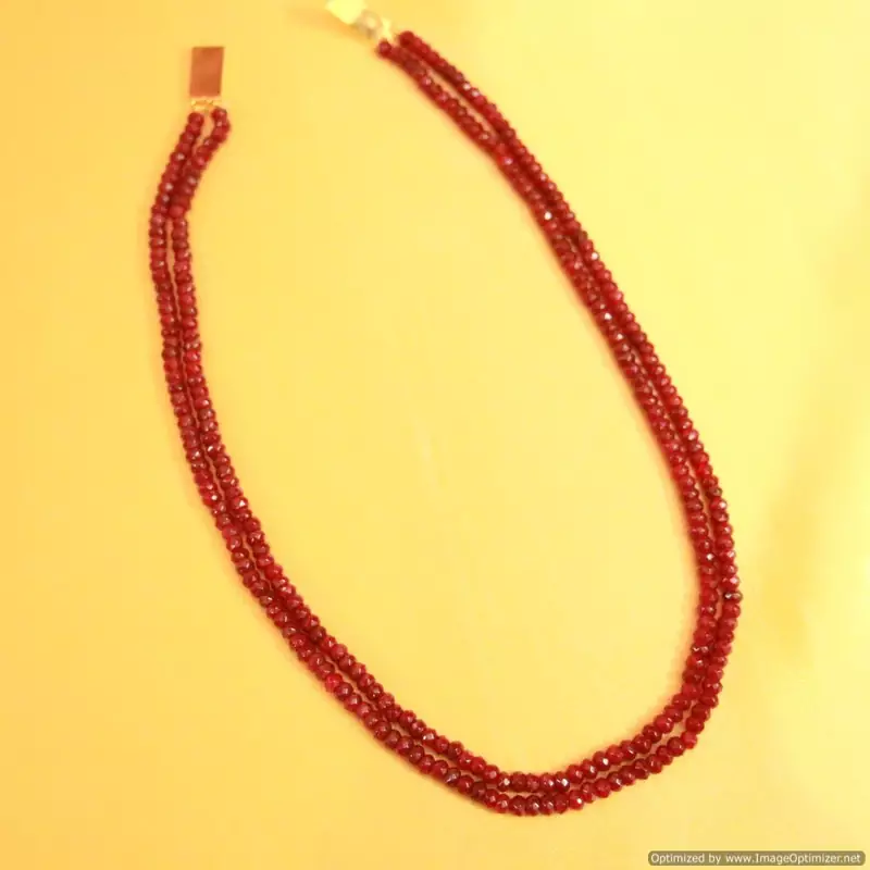 Ruby Semi Precious Fine Necklace