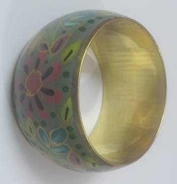 Hand Painted Brass Bracelet 1