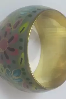 Hand Painted Brass Bracelet