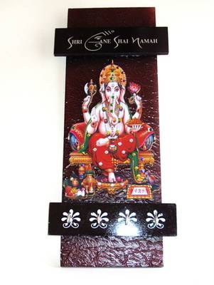 Decorative key holder with god photo shree ganesh 1