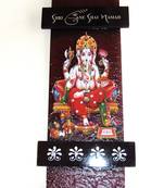 Decorative key holder with god photo shree ganesh