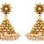 JFL - Traditional Ethnic One Gram Gold Plated Pearl Designer Jhumka