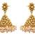 JFL - Traditional Ethnic One Gram Gold Plated Pearl Designer Jhumka