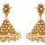 JFL - Traditional Ethnic One Gram Gold Plated Pearl Designer Jhumka