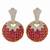 Happiness Collection Pink Gold Plated Shimmer Hoop Cocktail Party Earrings For Women