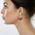 Happiness Collection Pink Gold Plated Shimmer Hoop Cocktail Party Earrings For Women