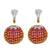 Happiness Collection Pink Gold Plated Shimmer Hoop Cocktail Party Earrings For Women
