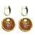 Happiness Collection Pink Gold Plated Shimmer Hoop Cocktail Party Earrings For Women