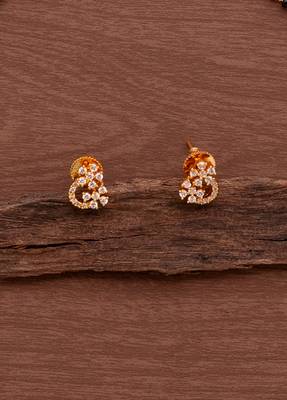 Diamond earrings SMALL bush type one gram gold 2