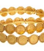 Magnificent Mahalaxmi Coin Gold Designer Bangles.
