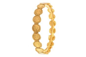 Magnificent Mahalaxmi Coin Gold Designer Bangles. 3