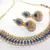 Dark blue pearl gota neckalace set