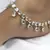White stones kundan anklet