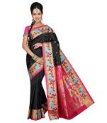 BLACK Traditional Paithani Sarees 