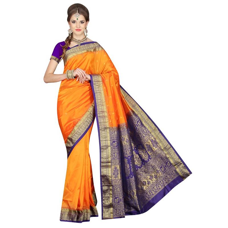 GOLD Traditional Paithani kanchivaram Sarees 