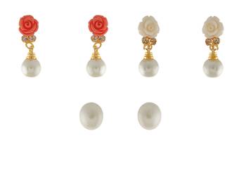 Multicolor Coral earrings 1