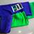 Blue georgette plain unstitched salwar with dupatta