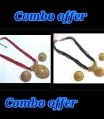 Black and Red Thread Necklace Set Offer