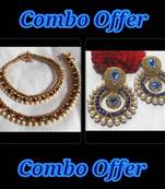 Combo Offer Pearl Anklet With Pearl Earring