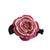 Pink White Big Banana Hair Clip with Two 5 Layer Crochet Motif