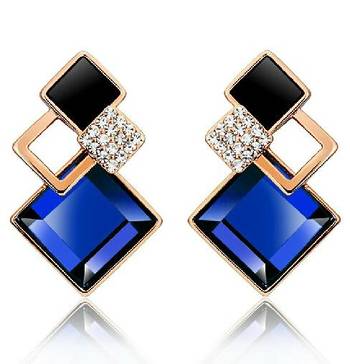 Bunch Of Shining Square Earrings 2