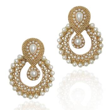 Pearl traditional ethnic Indian earring b332 1