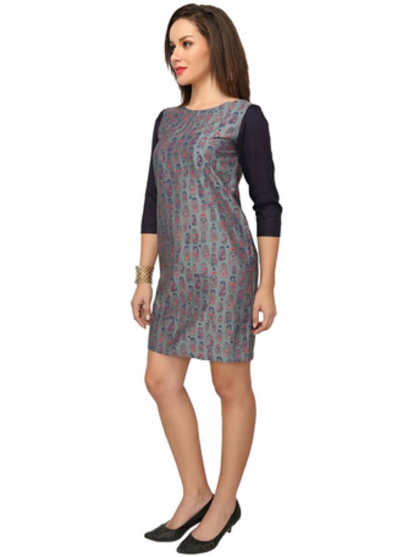 Jolly Fancy Wear Zia Shift Dress - Grey