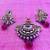 Red and Black Pearl Polki Pendant set v179