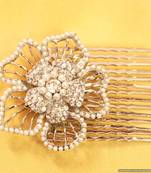 White Flower Pearl & Zircon Hair Pin