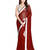 Maroon and Silver embroidered georgette saree with blouse